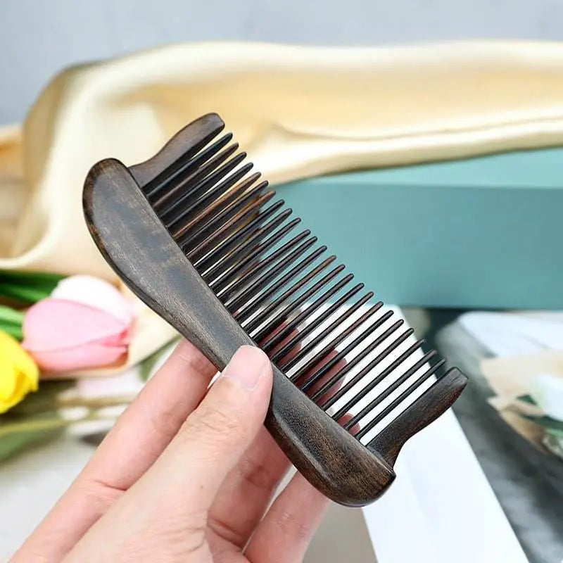 chinese hair comb – green sandalwood massage gift, elegant & charming hair care - star8s