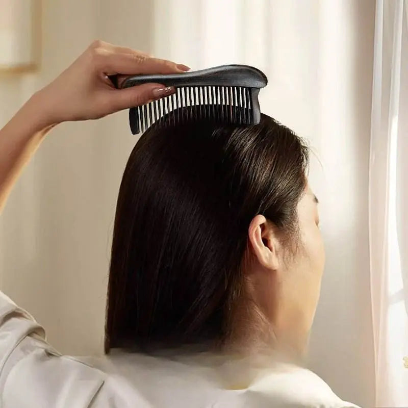 chinese hair comb – green sandalwood massage gift, elegant & charming hair care - star8s