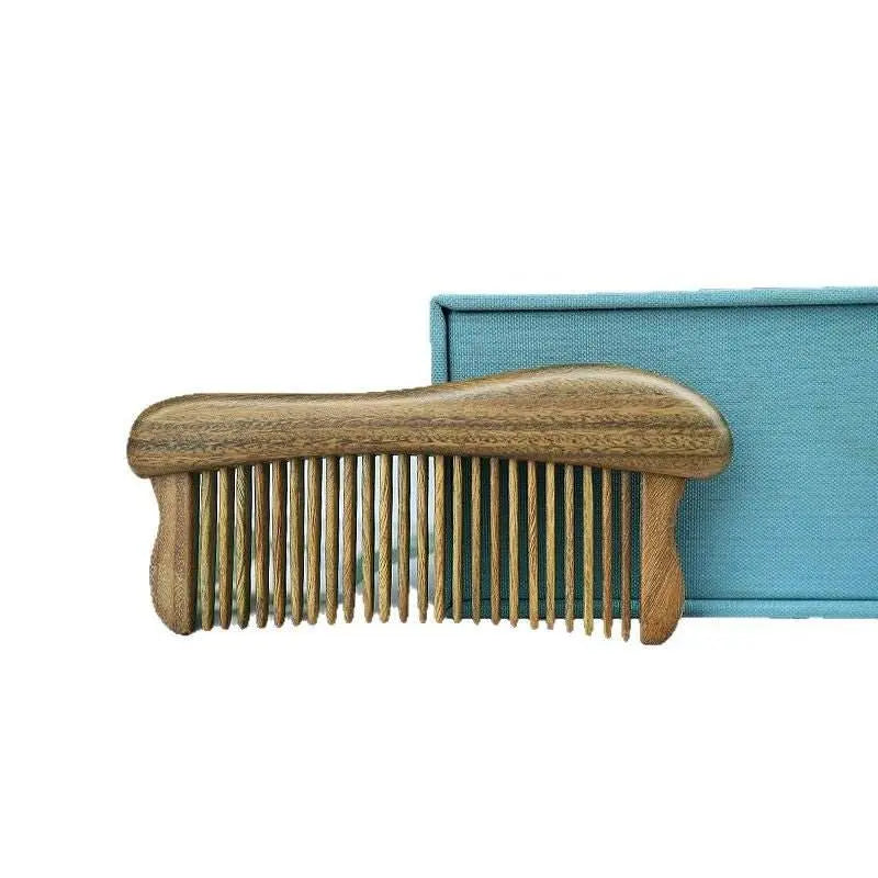 chinese hair comb – green sandalwood massage gift, elegant & charming hair care - star8s