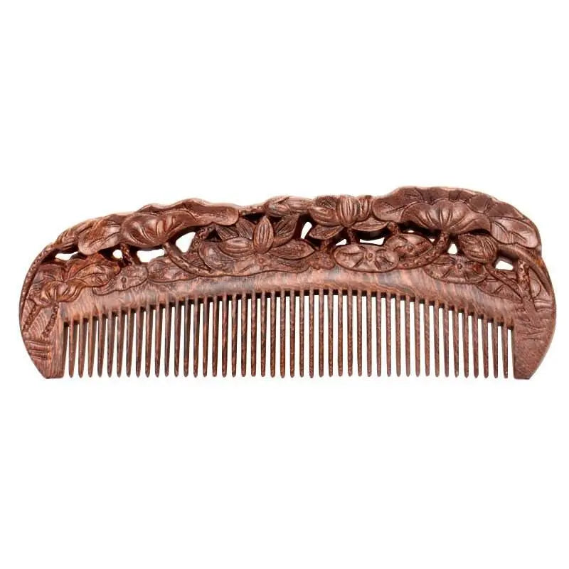 chinese hair comb – sandalwood carved gift, romantic & elegant hair care - star8s