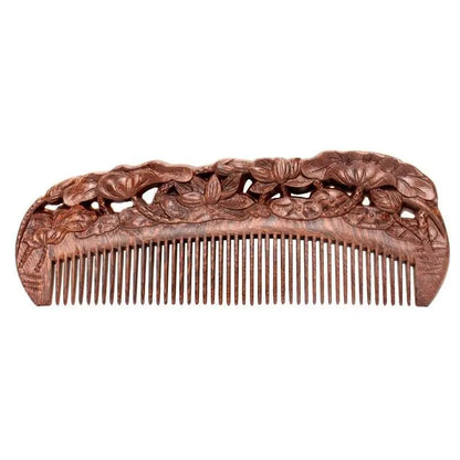 Chinese Hair Comb – Sandalwood Carved Gift, Romantic & Elegant Hair Care - STAR8S
