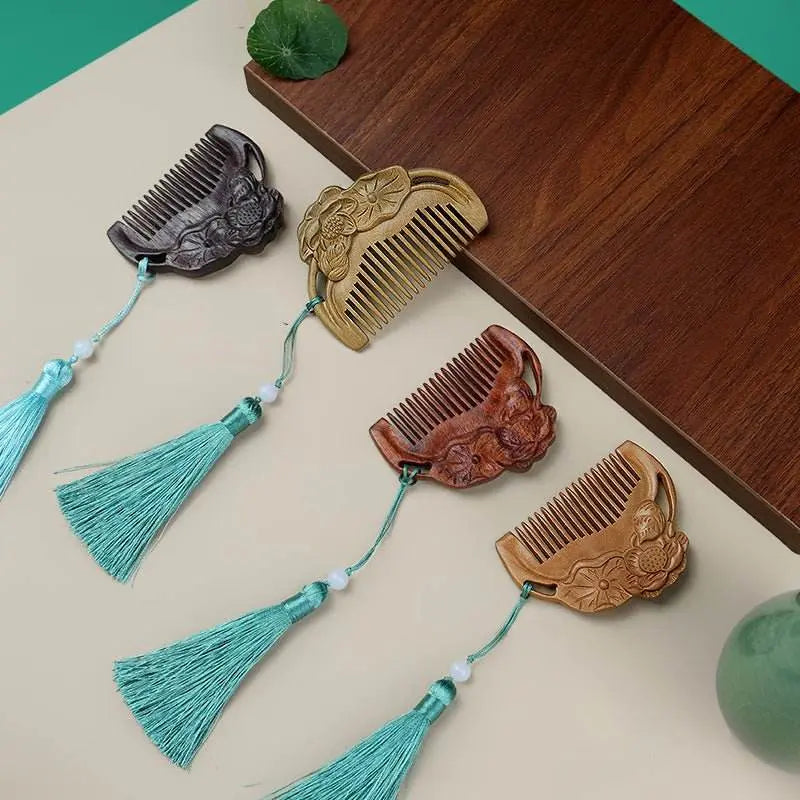 chinese hair comb – vintage carved mini gift, elegant & romantic hair care - star8s