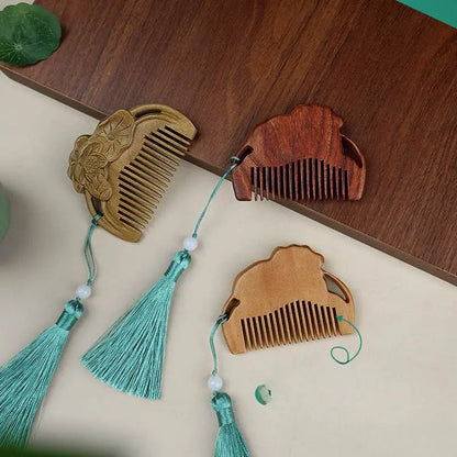 Chinese Hair Comb – Vintage Carved Mini Gift, Elegant & Romantic Hair Care - STAR8S