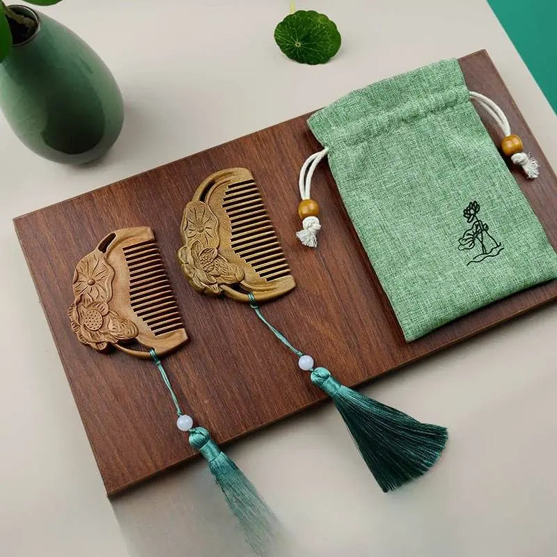 Chinese Hair Comb – Vintage Carved Mini Gift, Elegant & Romantic Hair Care - STAR8S