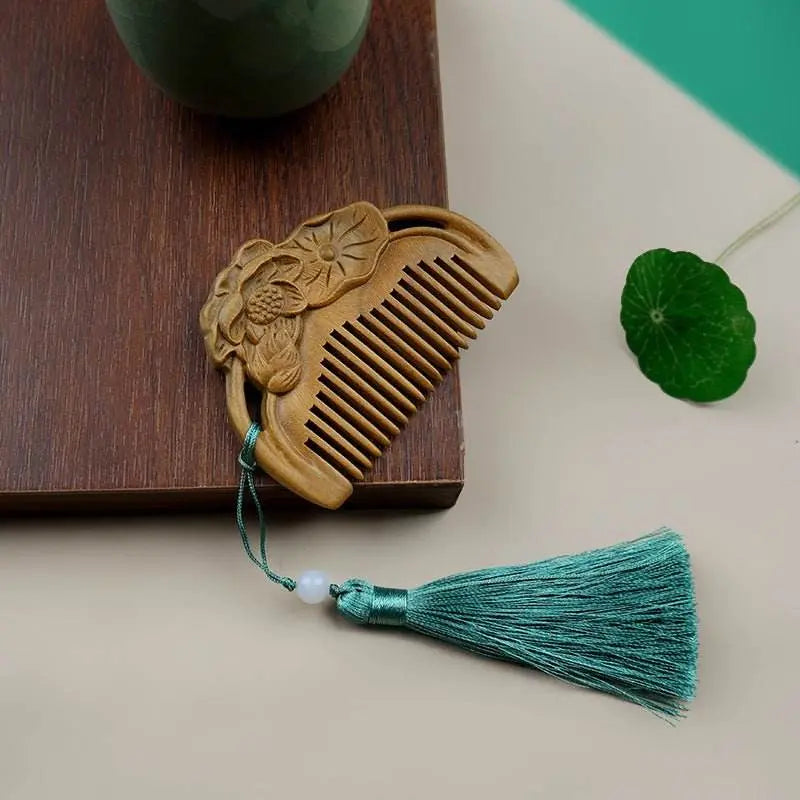 chinese hair comb – vintage carved mini gift, elegant & romantic hair care - star8s