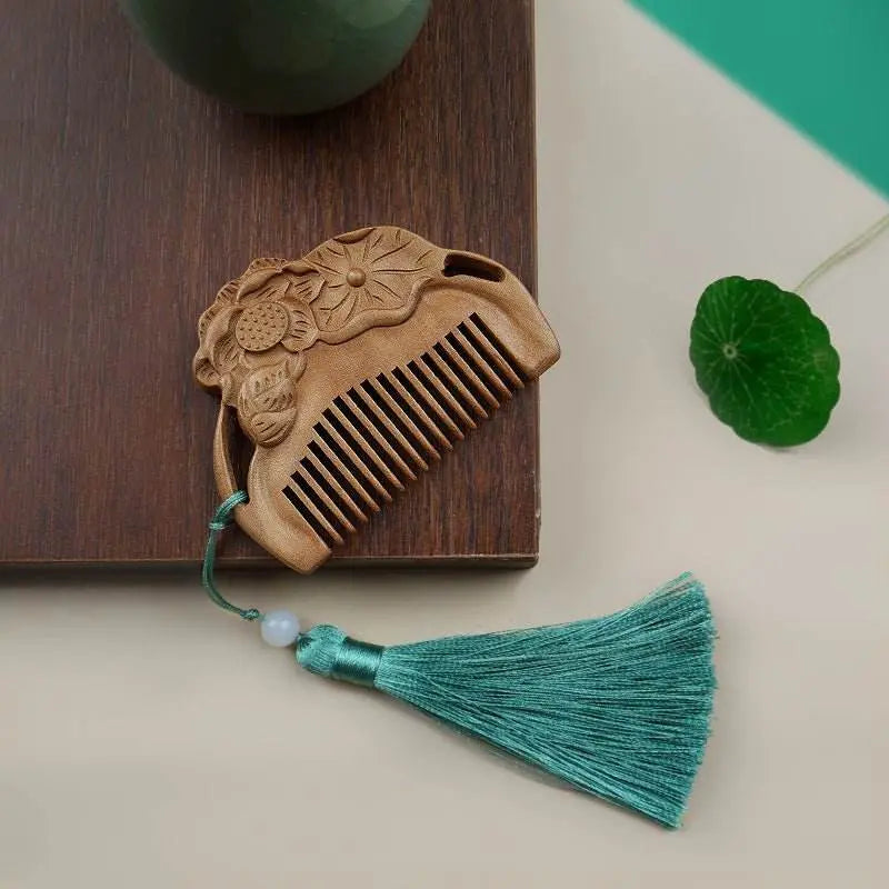 chinese hair comb – vintage carved mini gift, elegant & romantic hair care - star8s