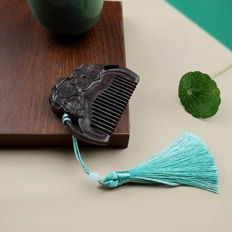 chinese hair comb – vintage carved mini gift, elegant & romantic hair care - star8s