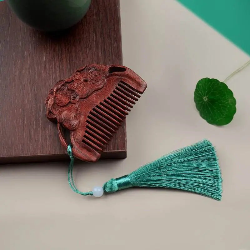 chinese hair comb – vintage carved mini gift, elegant & romantic hair care - star8s