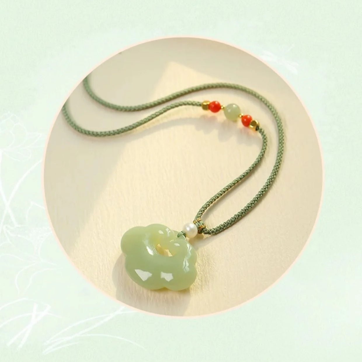 chinese jade necklace - heitian ruyi lock pendant for women's protection | star8s - star8s