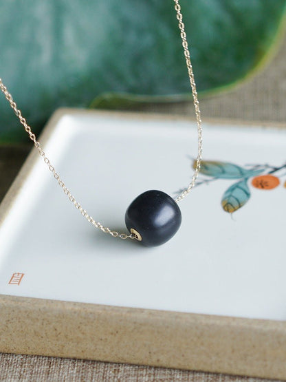 Chinese Jade Necklace with Heitian Black Snake Chain | STAR8S