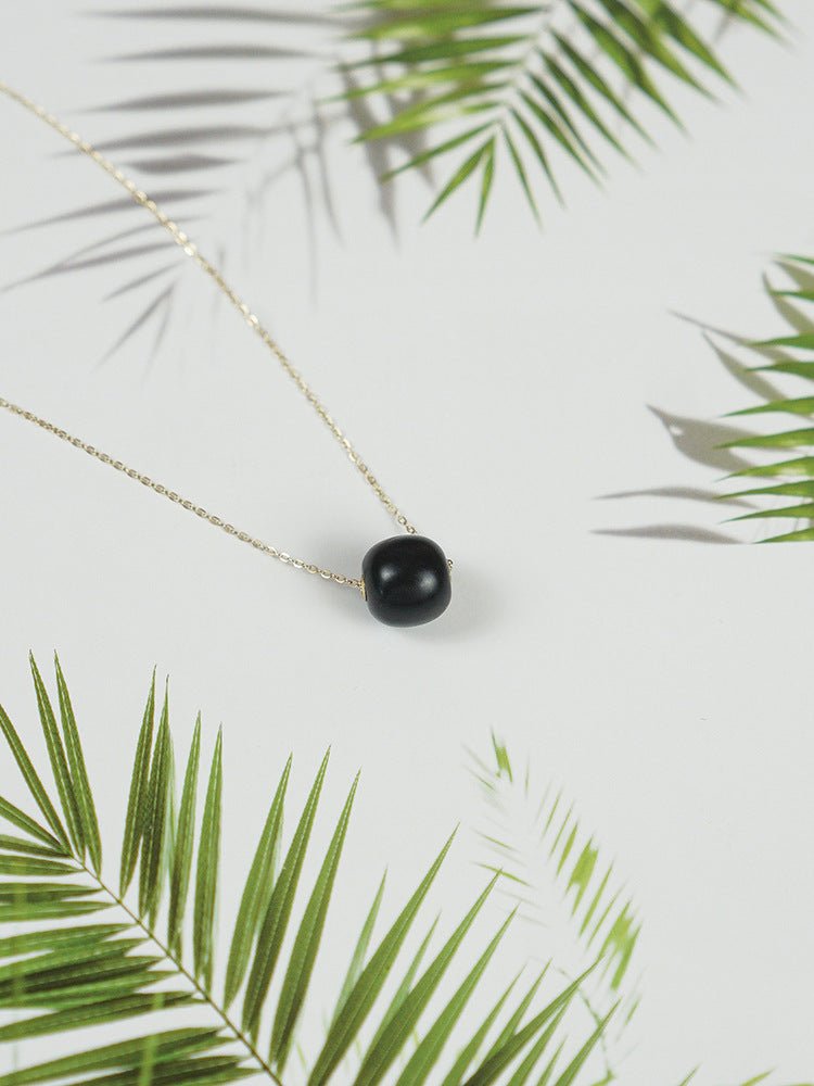 Chinese Jade Necklace with Heitian Black Snake Chain | STAR8S