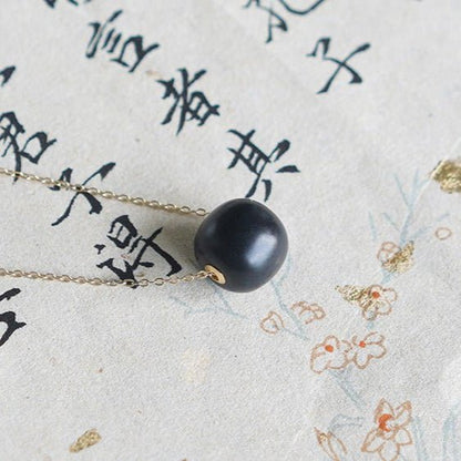 Chinese Jade Necklace with Heitian Black Snake Chain | STAR8S - STAR8S