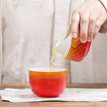 Chinese Koi Kuaike Cup Portable Gongfu Tea Set for Outdoor Gift - STAR8S