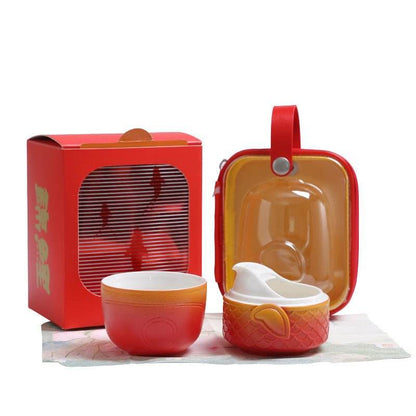 Chinese Koi Kuaike Cup Portable Gongfu Tea Set for Outdoor Gift - STAR8S