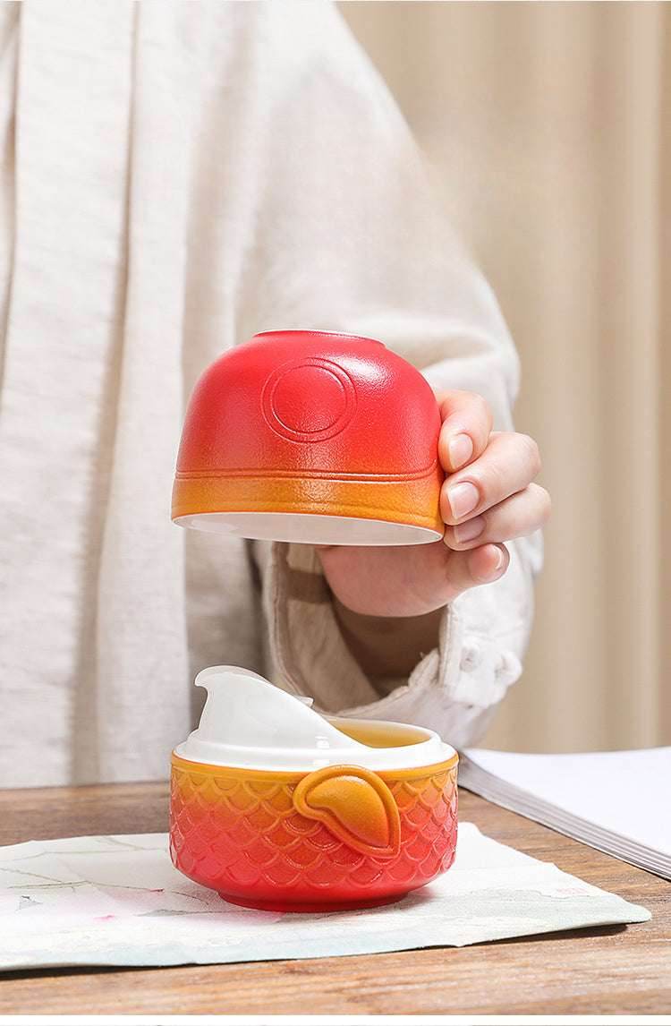 Chinese Koi Kuaike Cup Portable Gongfu Tea Set for Outdoor Gift - STAR8S