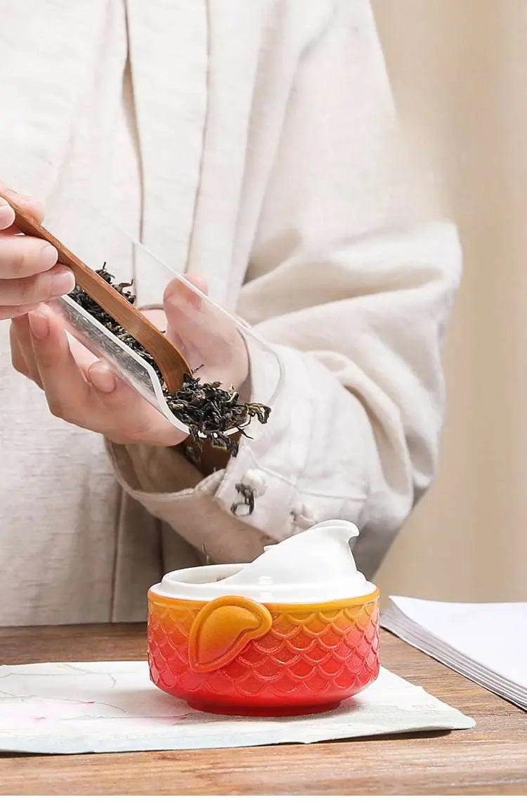 chinese koi kuaike cup portable gongfu tea set for outdoor gift - star8s