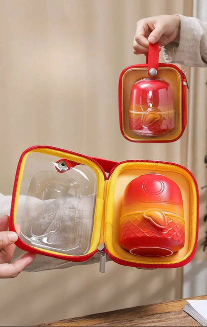 Chinese Koi Kuaike Cup Portable Gongfu Tea Set for Outdoor Gift - STAR8S