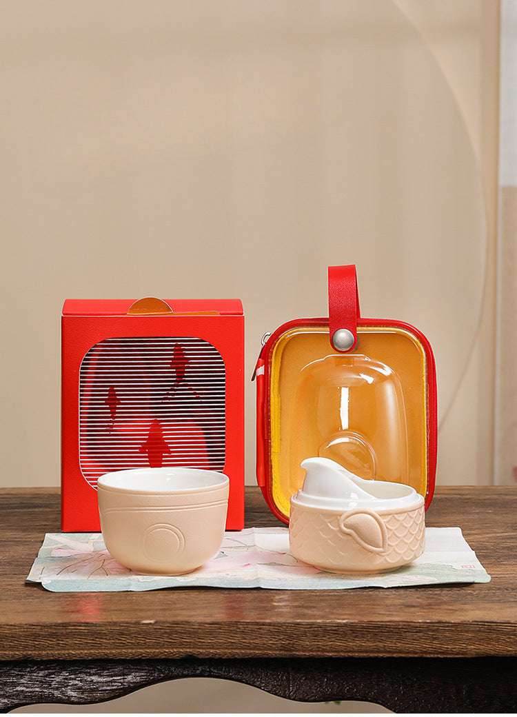 Chinese Koi Kuaike Cup Portable Gongfu Tea Set for Outdoor Gift - STAR8S