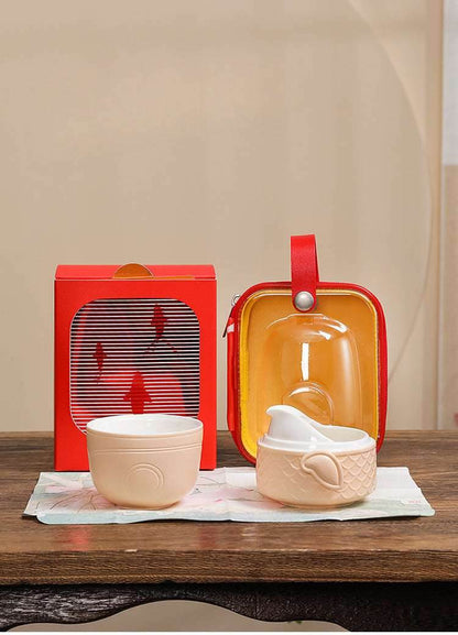 Chinese Koi Kuaike Cup Portable Gongfu Tea Set for Outdoor Gift - STAR8S