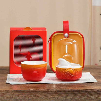 Chinese Koi Kuaike Cup Portable Gongfu Tea Set for Outdoor Gift - STAR8S