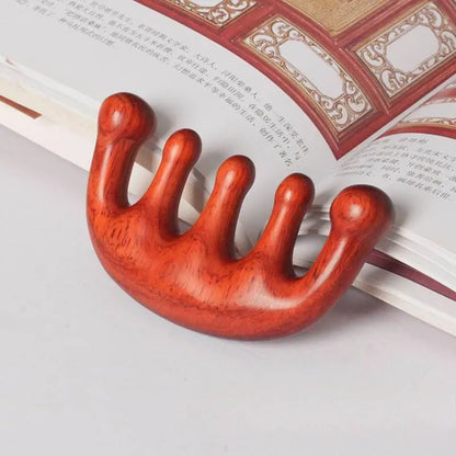 Chinese Massage Comb – Green Sandalwood Head Meridian Comb, Relaxing & Refreshing Health Care - STAR8S