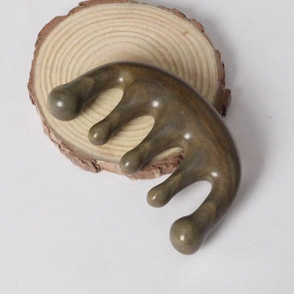 Chinese Massage Comb – Green Sandalwood Head Meridian Comb, Relaxing & Refreshing Health Care - STAR8S