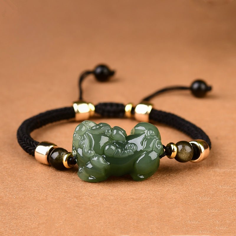 Chinese PiXiu Couples  Hetian Jade Bracelet - Fortune & Romance | STAR8S
