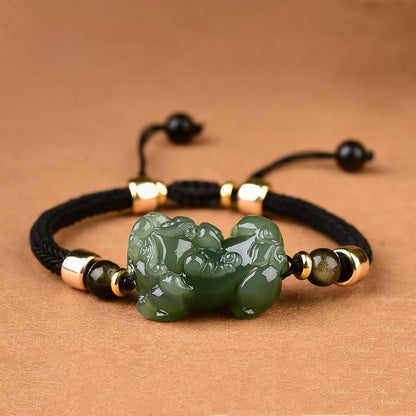 Chinese PiXiu Couples  Hetian Jade Bracelet - Fortune & Romance | STAR8S
