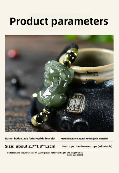 Chinese PiXiu Couples  Hetian Jade Bracelet - Fortune & Romance | STAR8S
