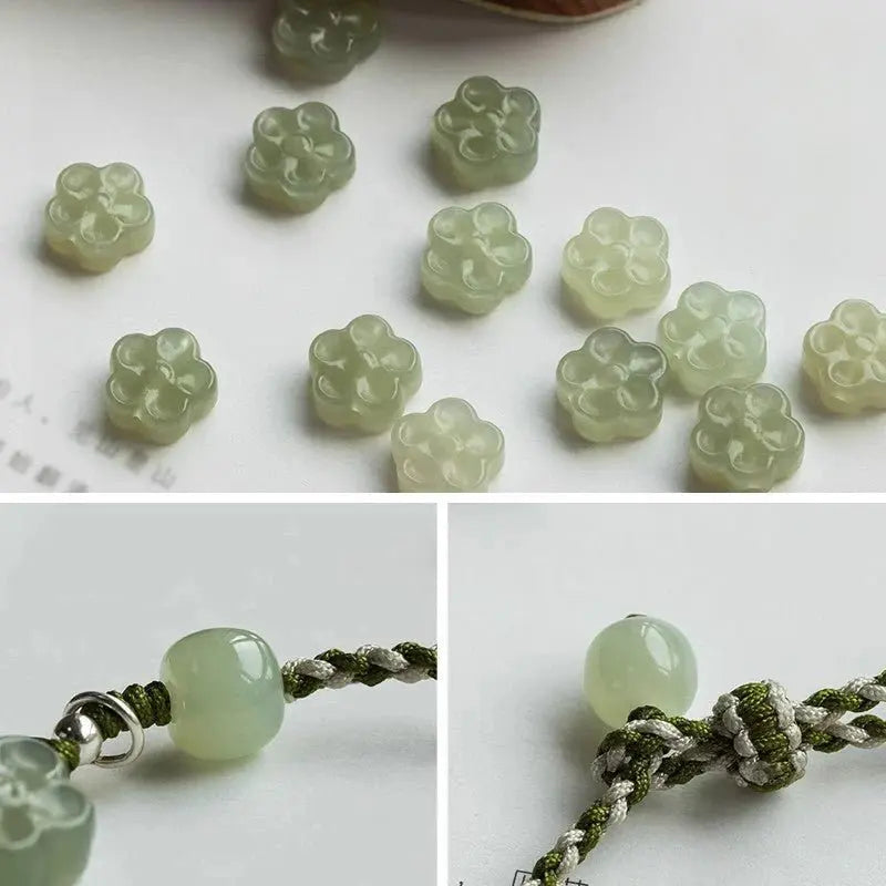 chinese plum blossom bracelet‌ - genuine hetian jade & fu | star8s - star8s