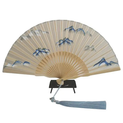 Chinese Suzhou Embroidered Folding Fan with Thousand - li Rivers and Mountains Pattern - STAR8S