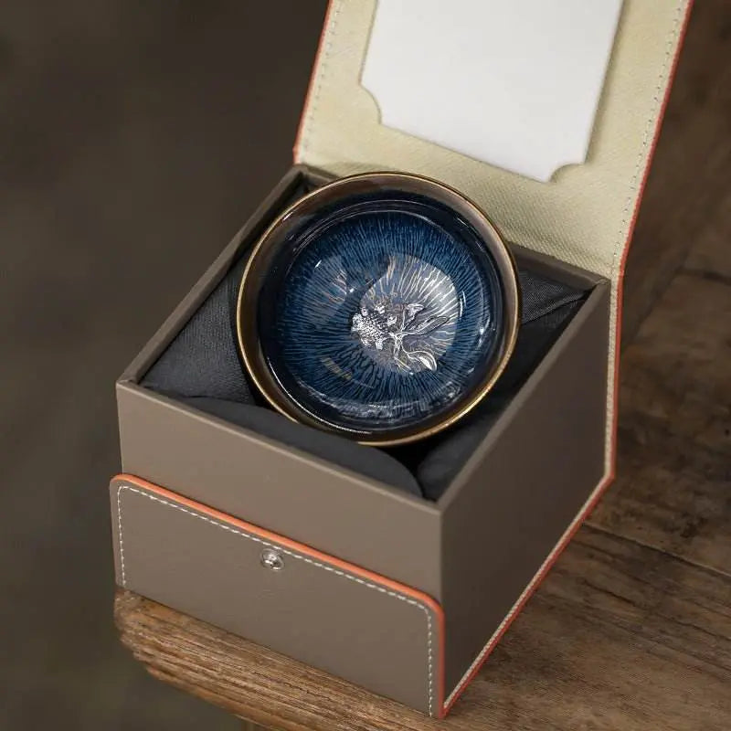 Chinese Tea Cups Handmade Yaobian Jian Zhan Ceramic Artisan - STAR8S