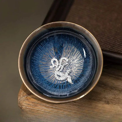 Chinese Tea Cups Handmade Yaobian Jian Zhan Ceramic Artisan - STAR8S