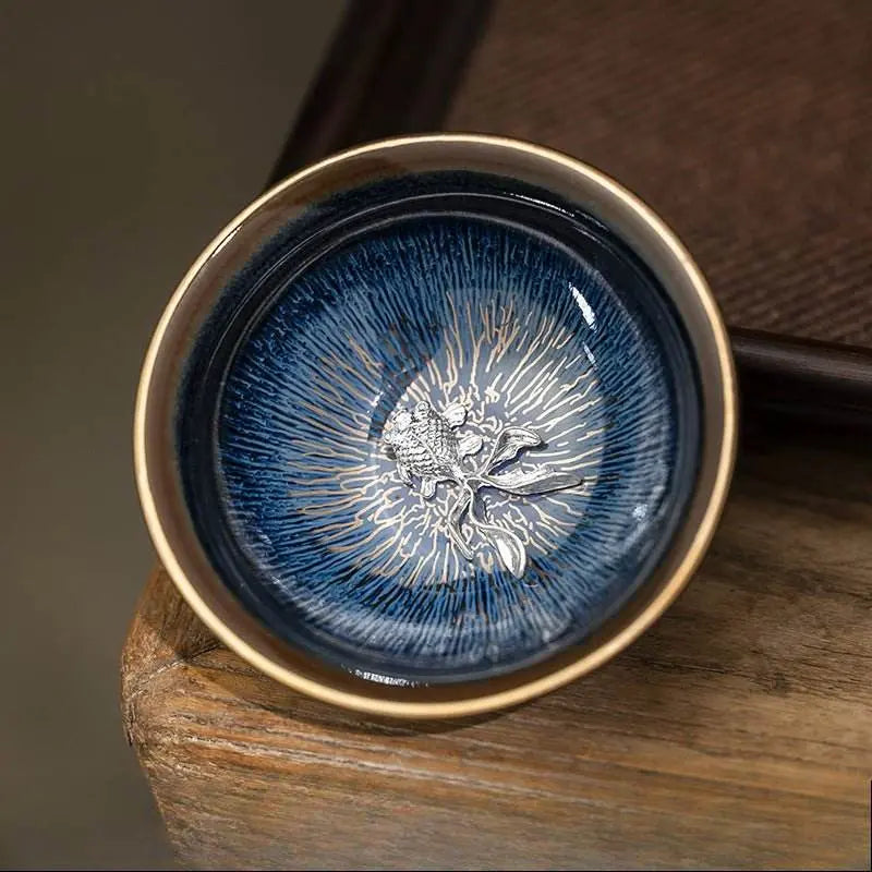 chinese tea cups handmade yaobian jian zhan ceramic artisan - star8s