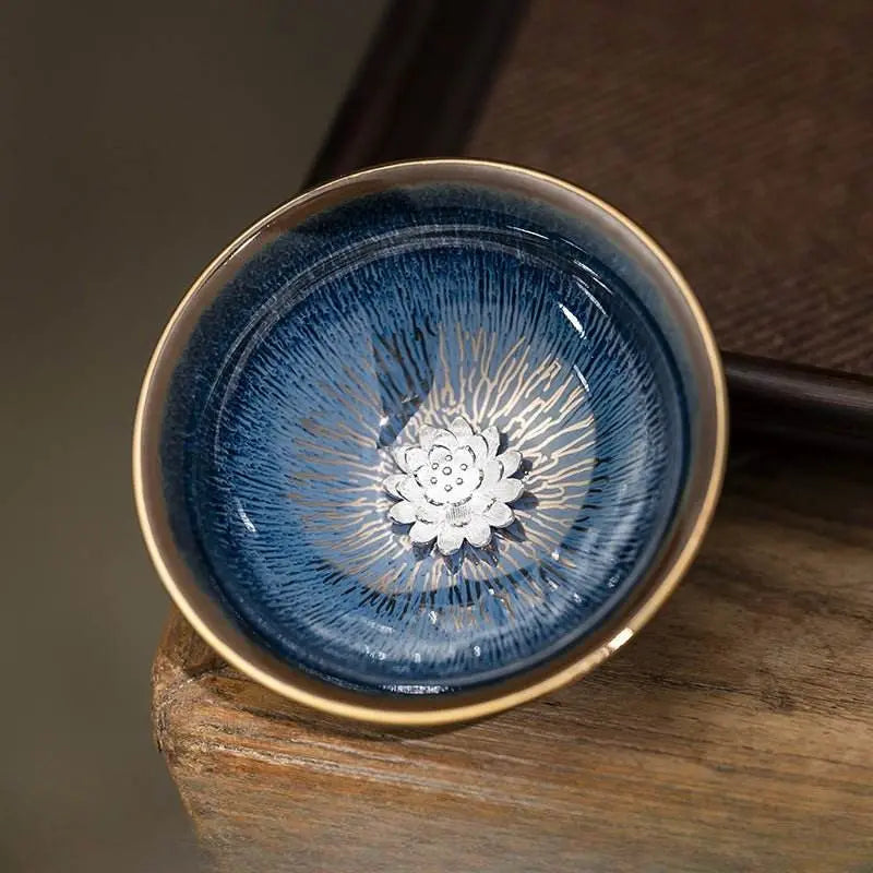 chinese tea cups handmade yaobian jian zhan ceramic artisan - star8s