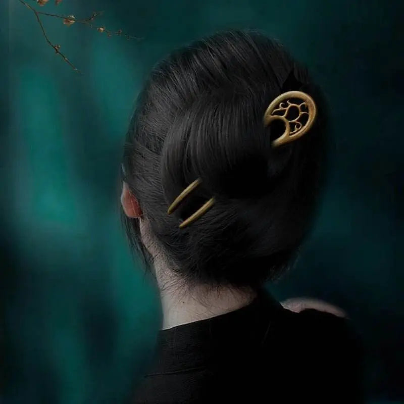 chinese vintage minimalist hairpin: creative premium bun gift for girlfriends - star8s