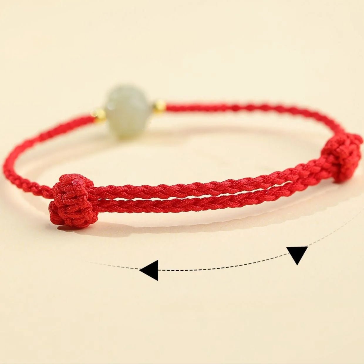 Chinese Zodiac Jade Bracelet‌ - Hetian Jade & Red String for Luck & Protection - STAR8S - STAR8S