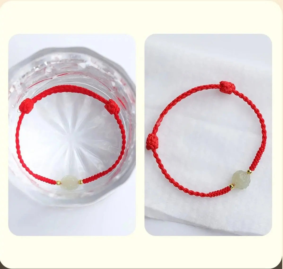 Chinese Zodiac Jade Bracelet‌ - Hetian Jade & Red String for Luck & Protection - STAR8S - STAR8S