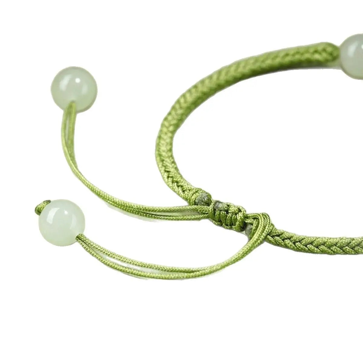 chinese zodiac snake green string bracelet‌ - hetian jade for protection | star8s