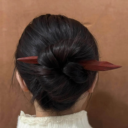 Chinese hairpin Handcrafted Carved Willow Leaf, Women's Hairstyle Accessory - STAR8S - STAR8S