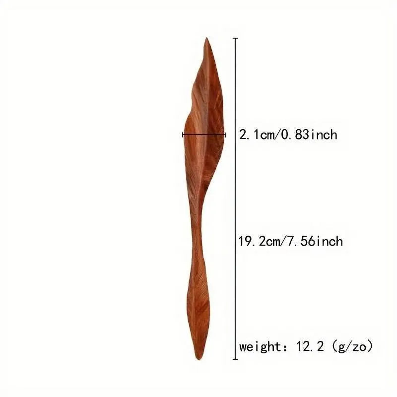 Chinese hairpin Handcrafted Carved Willow Leaf, Women's Hairstyle Accessory - STAR8S - STAR8S