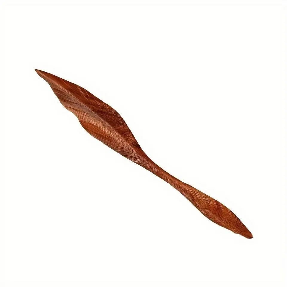 chinese hairpin handcrafted carved willow leaf, women's hairstyle accessory - star8s - star8s