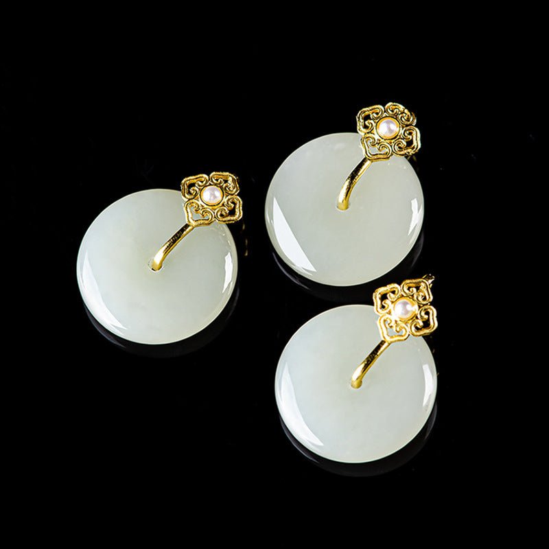 Classic & Charming White Jade Necklace Womens: S925 Silver Safety Pendant | STAR8S