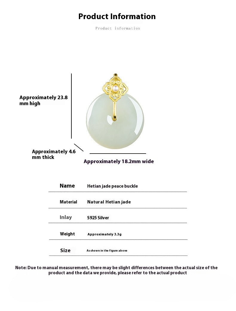 Classic & Charming White Jade Necklace Womens: S925 Silver Safety Pendant | STAR8S