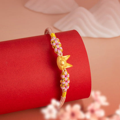 Cultural Little Fox Bracelet: 925 Silver Hand - woven Red String | STAR8S