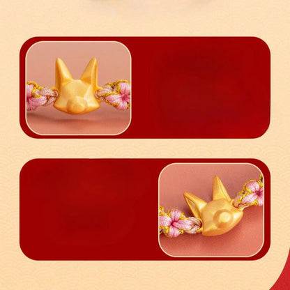 Cultural Little Fox Bracelet: 925 Silver Hand - woven Red String | STAR8S - STAR8S