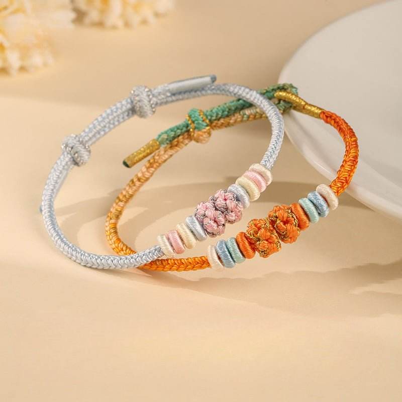 DIY Peach - blossom Knot Hand Rope Semi - finished Product, Ethnic - style Fashion Jewelry for Women - STAR8S