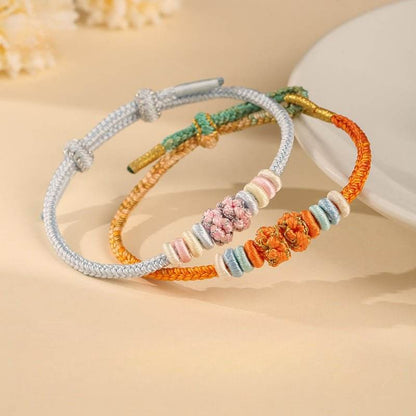 DIY Peach - blossom Knot Hand Rope Semi - finished Product, Ethnic - style Fashion Jewelry for Women - STAR8S