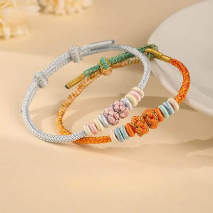 DIY Peach - blossom Knot Hand Rope Semi - finished Product, Ethnic - style Fashion Jewelry for Women - STAR8S
