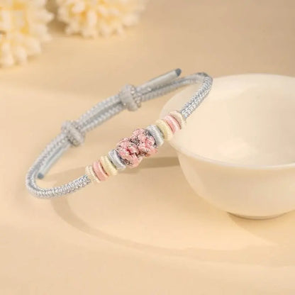 DIY Peach - blossom Knot Hand Rope Semi - finished Product, Ethnic - style Fashion Jewelry for Women - STAR8S